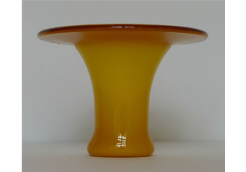 amber drop glass vase