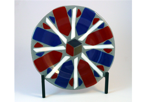 warm fusion glass platter