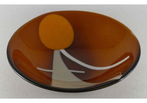 gliding damsel glass bowl